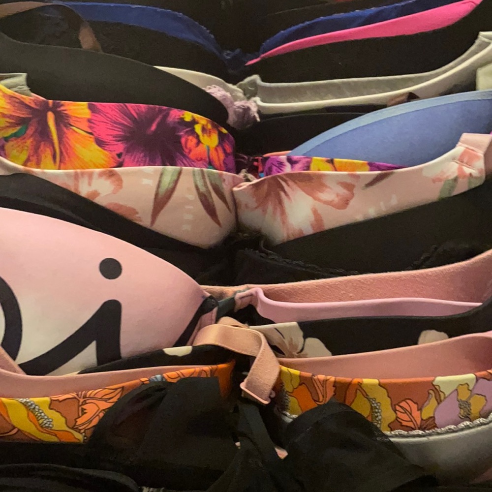 Victoria secret and pink bras. New and fairly used